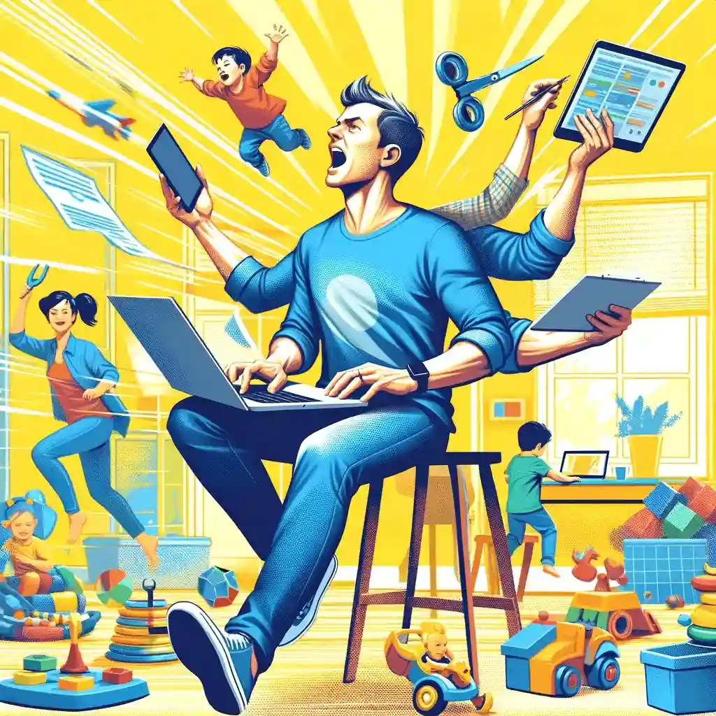 Stay At Home Dad trying to multitask with different kinds of remote jobs, while also managing the kids